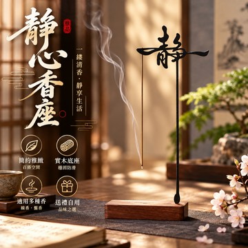 🔥台灣現貨🔥立香 臥香座 香爐 倒掛香插 倒掛香爐 靜字香插 掛式香器 創意香插 倒掛香架 插香器 香座 室內香薰爐