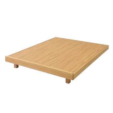 【MUNA家居】拉爾淺柚木色6尺實木床底架/573A