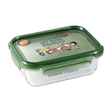 Corelle Brands 康寧餐具 SNAPWARE 耐熱玻璃保鮮盒  1個  SNOOPY露營趣 1090ml