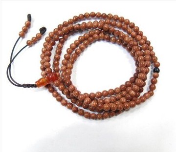 天然金沙石手鏈 金沙石216顆佛珠手鏈 聚財保平安