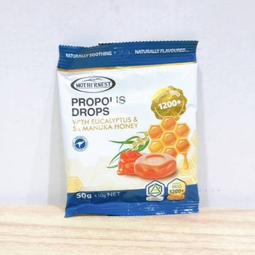 (10%蝦幣回饋/免運) MOTHERNEST 蜂膠潤喉糖 (50g/包) 尤加利 麥盧卡 蜂蜜口味 蜂膠 潤喉糖