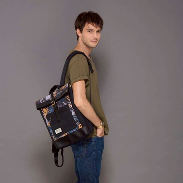 SOLIS 反光骷髏系列 12吋平板電腦後背包-水籐黃