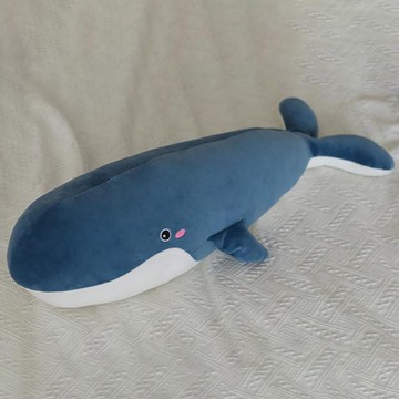 海豚麻糬長抱枕  藍色  Free Size(80cm)