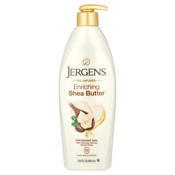 Jergens, 濃縮乳木果油潤膚霜，添加精油成分，16.8 液量盎司（496毫升）
