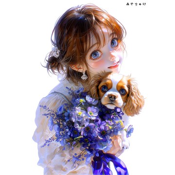 【4 月新款 3】07-120-0159 人物貼紙 春日女孩與動物