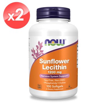 【NOW】葵花籽卵磷脂膠囊2瓶組(100顆/瓶)