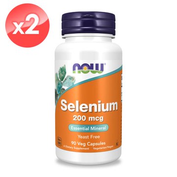 【NOW】硒200膠囊2瓶組(90顆*2瓶)