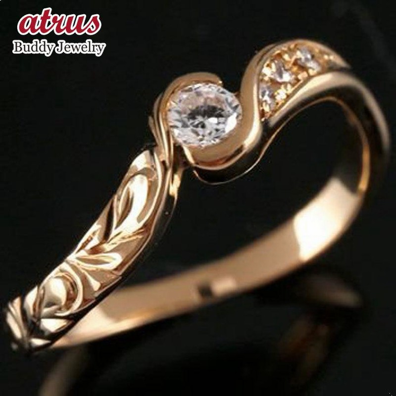 ピンキーリング ダイヤモンド リング 0.13ct 指輪 ダイヤ k18ゴールド 1号〜 レディース ジュエリー アクセサリー 通販 