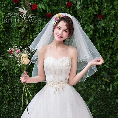 ウェディングベール フラワーベール ショートベール 花冠ベール 結婚式 ウェディングドレス 花嫁 挙式 ドレス花冠 花かんむり フラワーテ 通販 Lineポイント最大1 0 Get Lineショッピング