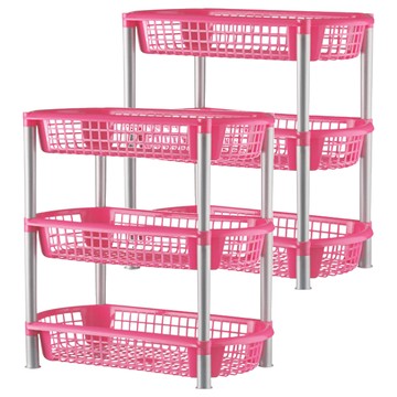 KEYWAY 聯府 柏格橢圓三層架 A63  顏色隨機 聚丙烯  2組