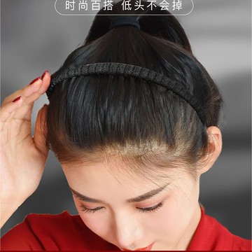 黑色老太婆 老人發卡簡約款帶齒發箍 經典洗臉用黑色發箍