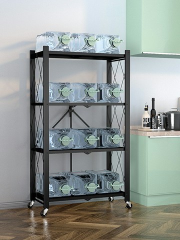 免安裝廚房置物架落地式多層微波爐烤箱儲物折疊多功能收納鍋架子