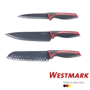 【德國WESTMARK】廚房3入刀具組(水果刀+麵包刀+日式氣孔刀)