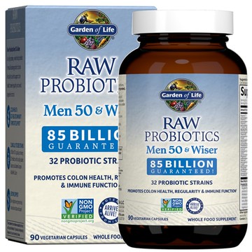 Garden of Life RAW Probiotics Men 50 and Wiser 85 billion - 90 Vegetarian Capsules