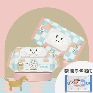 【Baan 貝恩】 馬上幸福 限定版濕巾（嬰兒保養柔濕巾80抽/24入）贈10抽濕巾｜新生禮、彌月禮、馬年生肖、寶寶新生兒禮、滿月禮、馬年