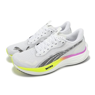 Puma 慢跑鞋 Velocity Nitro 3 女鞋 灰 黃 氮氣中底 緩震 運動鞋 37774918