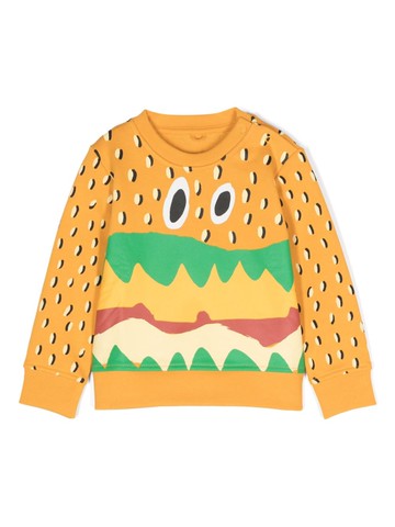 Stella McCartney Kids - graphic-print jumper - kids - Cotton - 24 mth - Orange