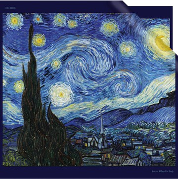 【母親節禮物】COLE COLE 梵高-星空真絲圍巾頭巾髮帶 禮物