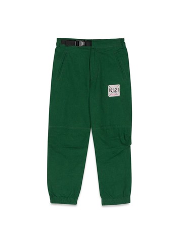 n°21 pants with logo patch