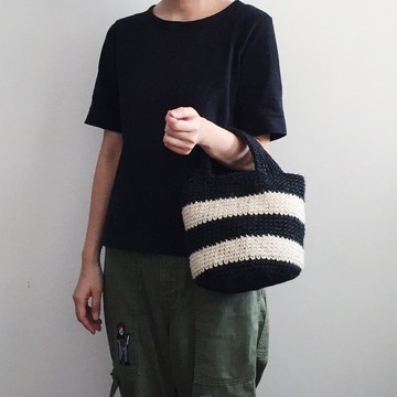 手挽袋 ｜ 麻線勾織