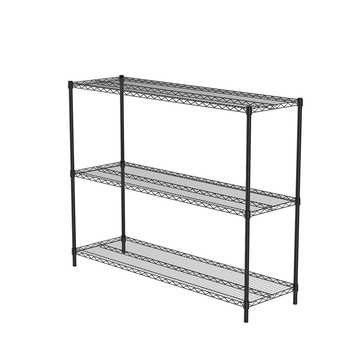 特力屋 烤漆三層架寬152*深46*高120公分(黑)