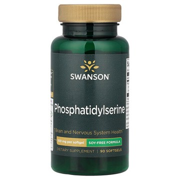 Swanson Vitamins, 磷脂醯絲氨酸，無大豆配方，100 毫克，90 粒軟凝膠