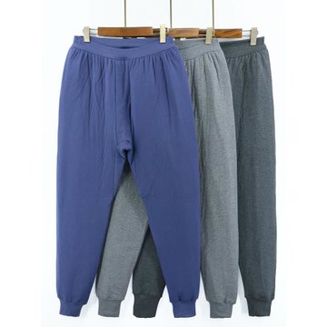 三層夾棉保暖褲男中老年人加肥加大碼純棉寬松家居棉褲加厚春秋褲