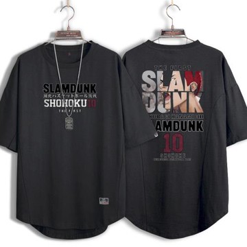 灌籃高手t恤聯名男短袖櫻木花道流川楓三井壽寬松大碼籃球隊衣服