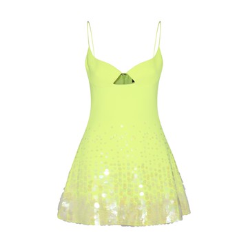 David Koma - Yellow Gradient Paillettes Cami Mini Dress