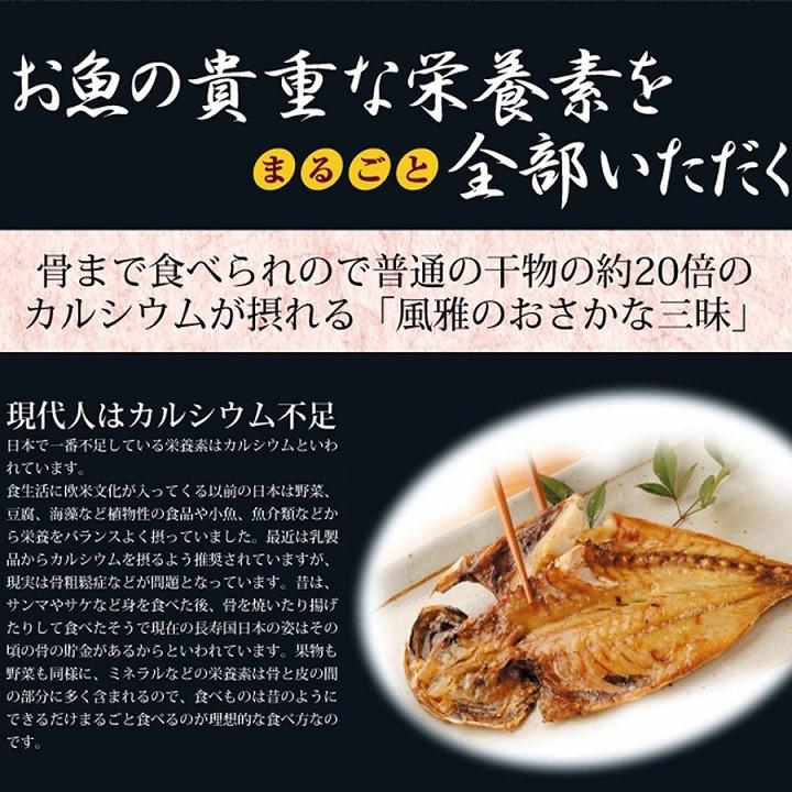 干物セット お試し 風雅のおさかな三昧 3枚入 アジ サンマ ホッケ 調理済み おかず 魚 ひもの ポイント消化 メール便 [M便 1]