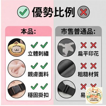 🐱HAJIMI·哈基米生活屋🦴 線條小狗 安全帶護肩 立體刺繡 親膚絨毛 車載掛件 減壓防勒 女生車飾 生日禮物