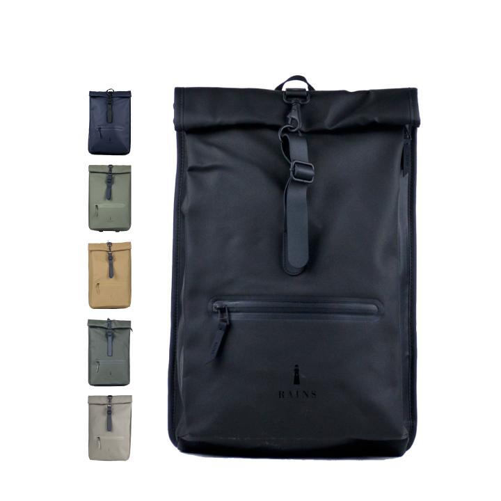 【新品】RAINS RUCKSACK ロールトップ PCリュック  ブラック