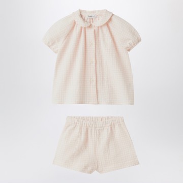 Pink set in seersucker