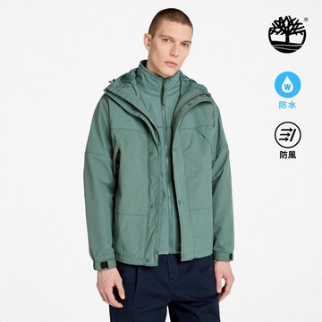 男款綠色Winnick防水三合一外套|A69F2392