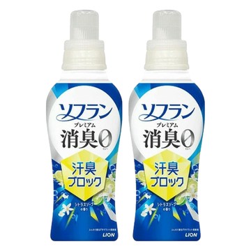 LION 獅王 Soflan 強力消臭柔軟精 柑橘皂香  2個  480ml