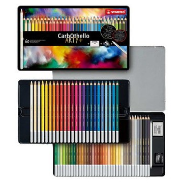 STABILO 德國 思筆樂 CarbOthello 奧賽樂水性粉彩色鉛筆 鐵盒 60色組/盒 ST1460-6