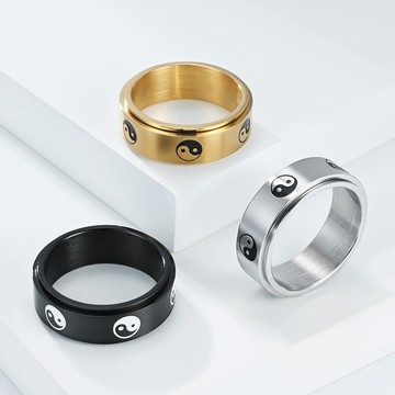STEEL 鋼戒。轉動．陰陽太極 | TM