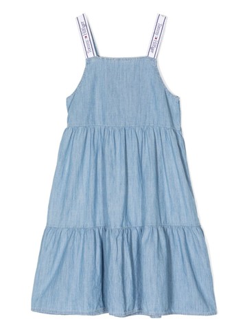 Tommy Hilfiger Junior - sleeveless denim dress - kids - Lyocell/Cotton - 16 - Blue