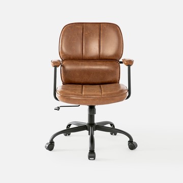 里歐皮革輕奢辦公椅