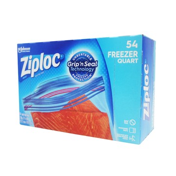 保鮮膜 【Ziploc 密保諾】雙層夾鏈冷凍保鮮袋x4盒-小(54入)