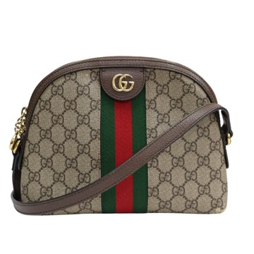 GUCCI 古馳 烏木色 GG Supreme帆布 Ophidia 肩背包 499621 【二手名牌BRAND OFF】