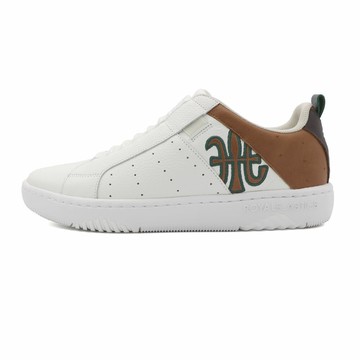 【全館滿額折】Royal Icon 2.0 白棕 皮質 套入 休閒鞋 男款 B5254【新竹皇家06542-074】