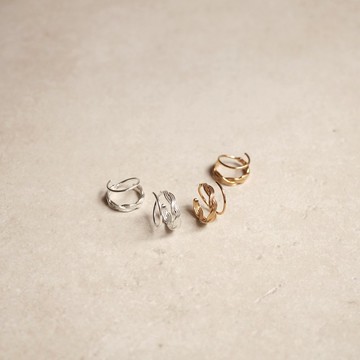 雙環視覺 軟線圈耳環