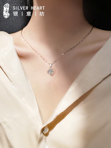 純銀項鏈女年新款輕奢小眾鎖骨鏈銀飾高級感頸鏈閨蜜生日禮物