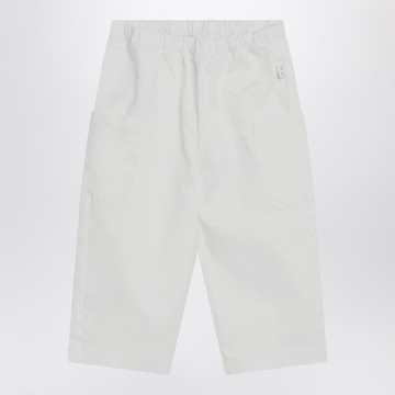 Milky white cotton trousers