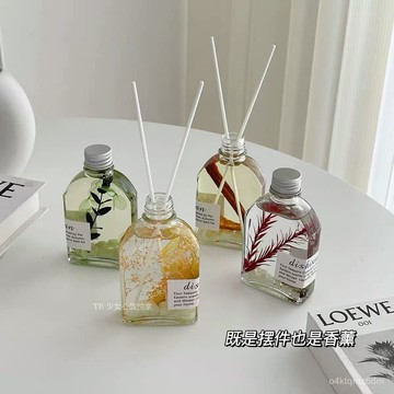臺灣🚍8H出🉑ins風永生幹花無火香薰臥室香氛擺件持久除臭空氣清新創意伴手禮 1YXD