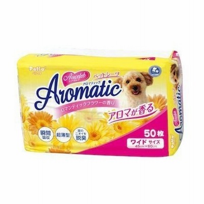 【お一人さま1点限り】ペティオ 4903588244100 エアセレブ アロマティック ペットシーツ ワイド 50枚