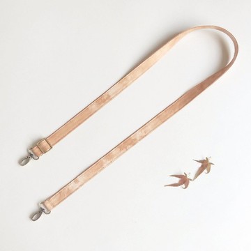 T.H.Ani 手工植物染渲染手機背帶-橙 雙扣 手機掛繩 相機背帶