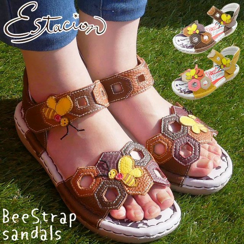 【はこぽす対応商品】 エスタシオン Estacion レディース 厚底サンダルブラウン 靴