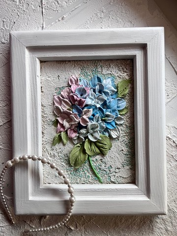 繡球花雕塑花卉3D花卉畫迷你畫